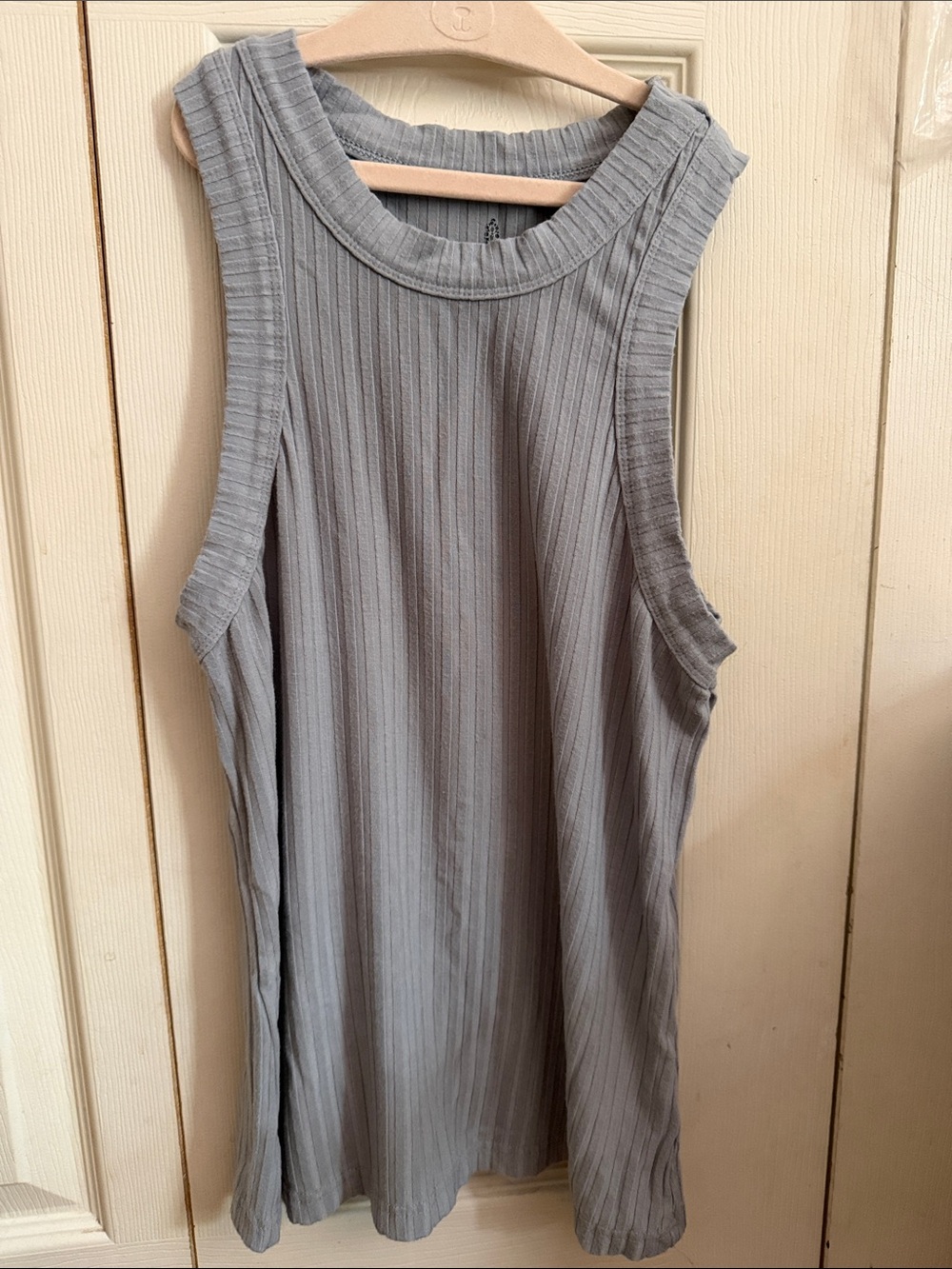 Free People Movement Sleeveless Ribbed Tank Top - Light Gray